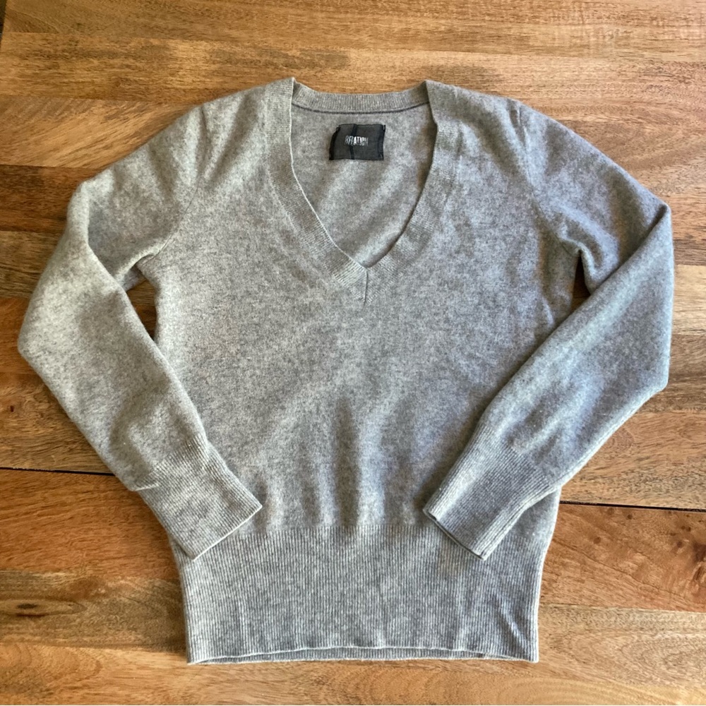 Reformation light grey repurposed sweater